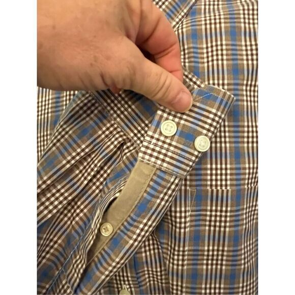 Enro Blue and Brown Casual Button Down. Size XXXL - Picture 5 of 6